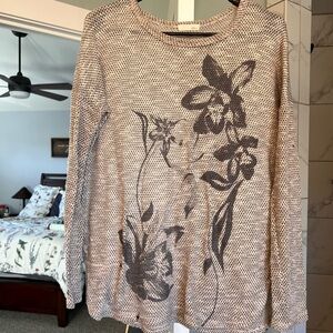 Floral Beige Women's Top